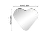 A heart-shaped rearview mirror with dimensions of 6cm or 2.36in.