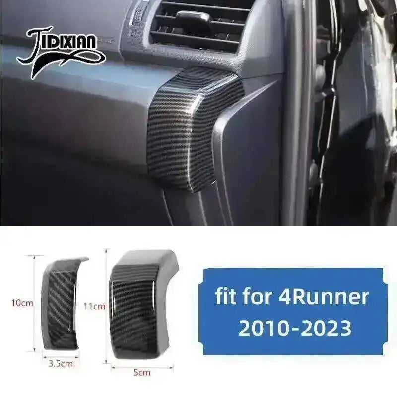 Carbon fiber grain trim piece for Toyota 4Runner interior and exterior decoration.