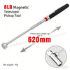 An 8LB magnetic telescopic pickup tool shown with its length up to 620mm and a close-up view of the tip.