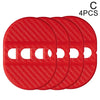 Four red carbon fiber door lock protective covers packaged together