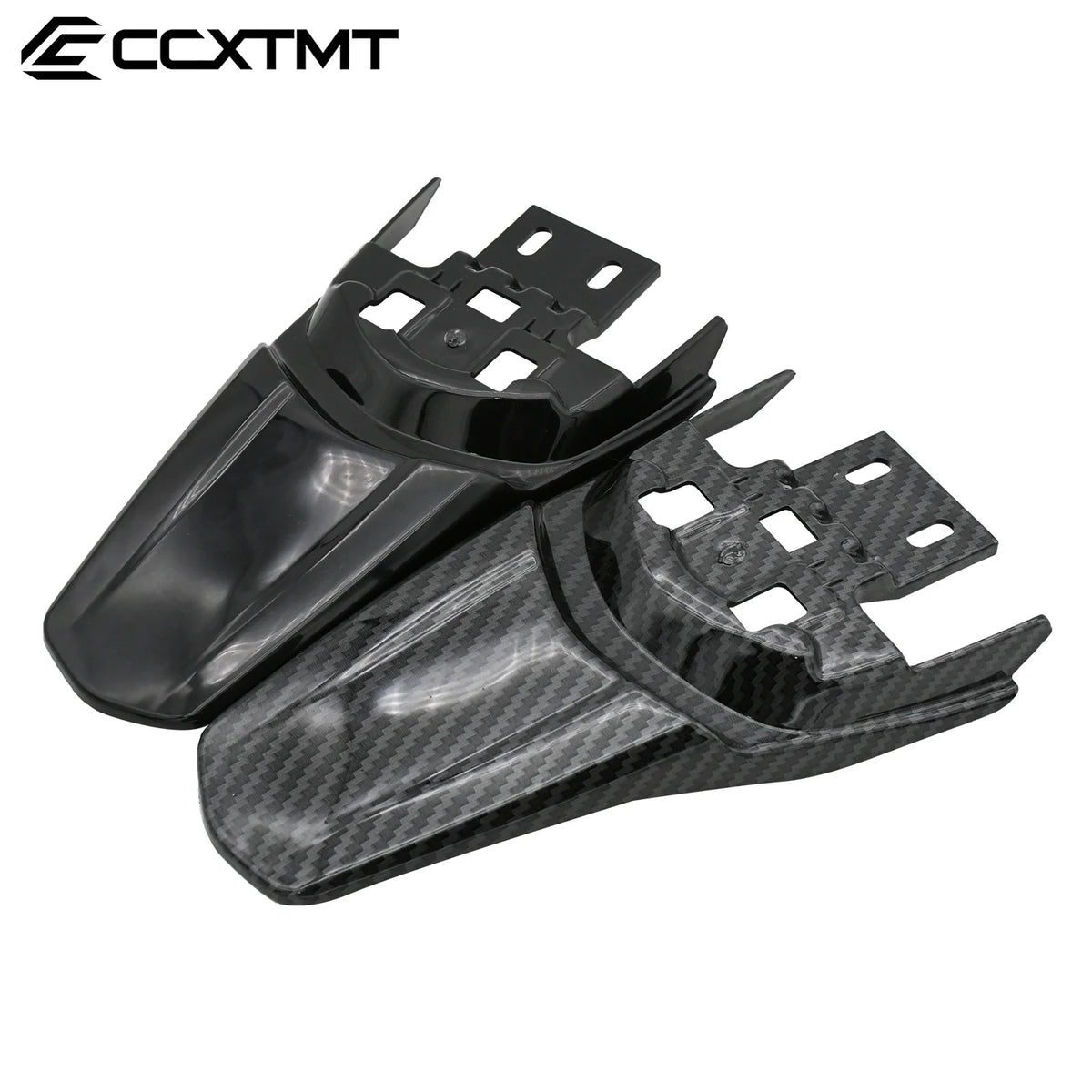 Black universal motocross bike rear fender mudguard with textured surface
