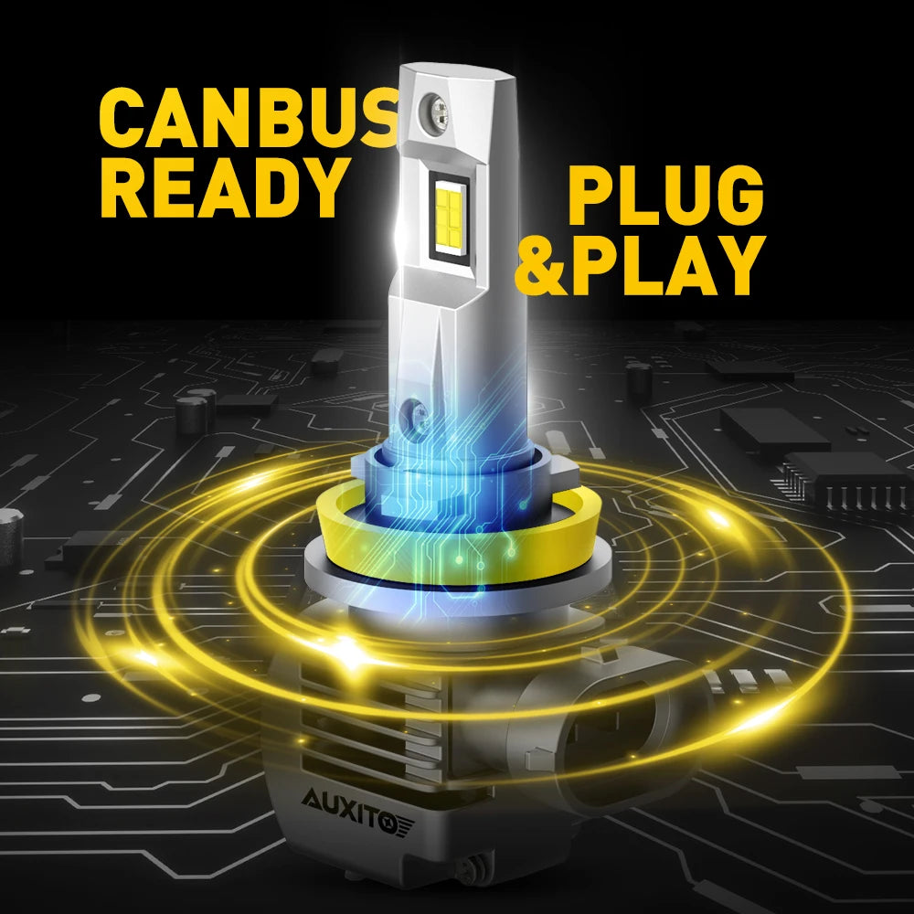 CANBUS-fertige Plug-and-Play-LED-Scheinwerfer-Glühbirnenbaugruppe für eine Auxito-Autolampe.