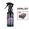 A black bottle of Prepinfoam ceramic coating spray for vehicle protection with a pump dispenser.