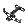 Soporte para matrícula universal de motocicleta negra con soportes de montaje