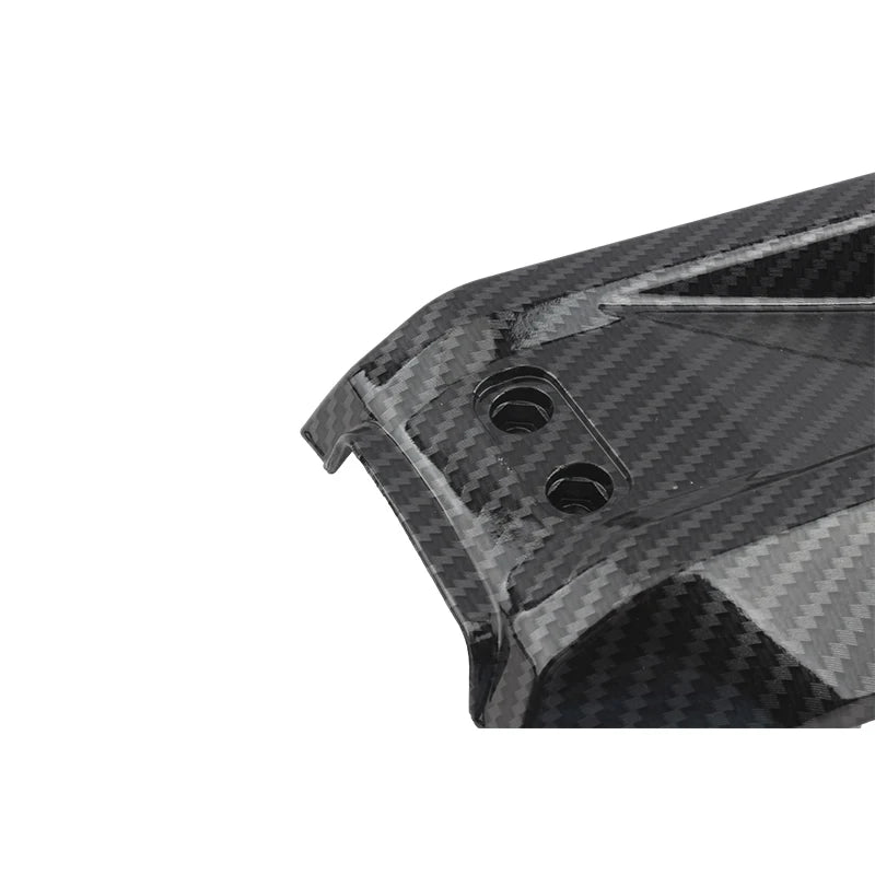 Black carbon fiber battery compartment cover for electric bikes