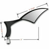 Espejo lateral ajustable negro para motocicleta con superficie reflectante y soporte de montaje.