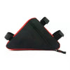 Black convertible waterproof bike frame bag with a zipper and black straps
