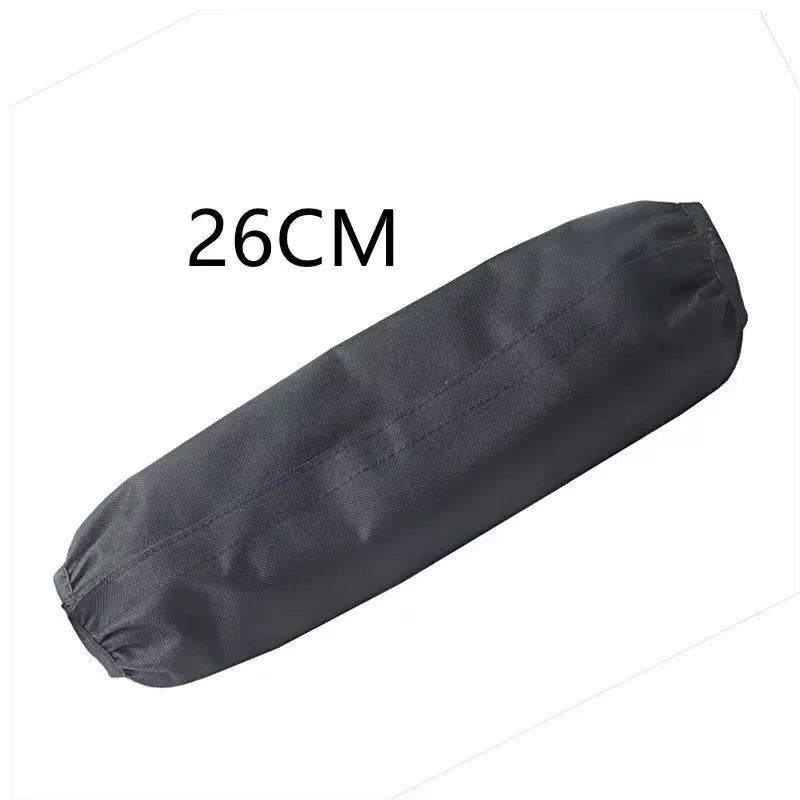 A black dust cover for a rear shock absorber, measuring 26cm long.