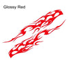 Glossy red flame design for universal racing stripe vinyl decals