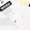 A white heart-shaped fitness tracker bracelet is displayed on a white background.