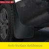 Black ABS mud flaps for a vehicle wheel, designed for VW ID.4 / ID.6.