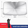 Silberner faltbarer Regenschirm mit Sonnenschutz und UV-Schutz in sechseckigem Design.