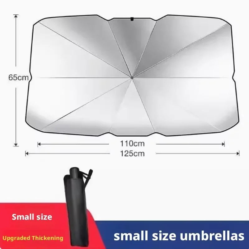 Silberner faltbarer Regenschirm mit Sonnenschutz und UV-Schutz in sechseckigem Design.