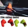 Four film cutting limiters in red and green colors shown for precision vinyl wrap cutting.