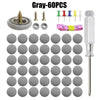 Gray 60 pieces of car roof interior trim clip fasteners with screw caps