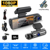 Caméra dashcam noire 1080P avec accessoires, incluant fonction d'enregistrement en boucle et unité séparée.