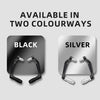 Carbon fiber motorcycle brake clutch lever hand guards available in black and silver.