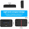 Black portable 4-port USB charger with voltmeter and switch designed for cars, buses, marines, and aviation.