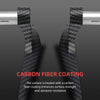 Close-up view of carbon fiber coating on motorcycle brake clutch lever hand guards.