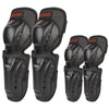 Set of black heavy-duty motorcycle and dirt bike protection pads for hand and wrist protection