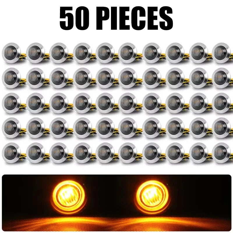 50 pieces of high-intensity LED marker lights arranged in a row.