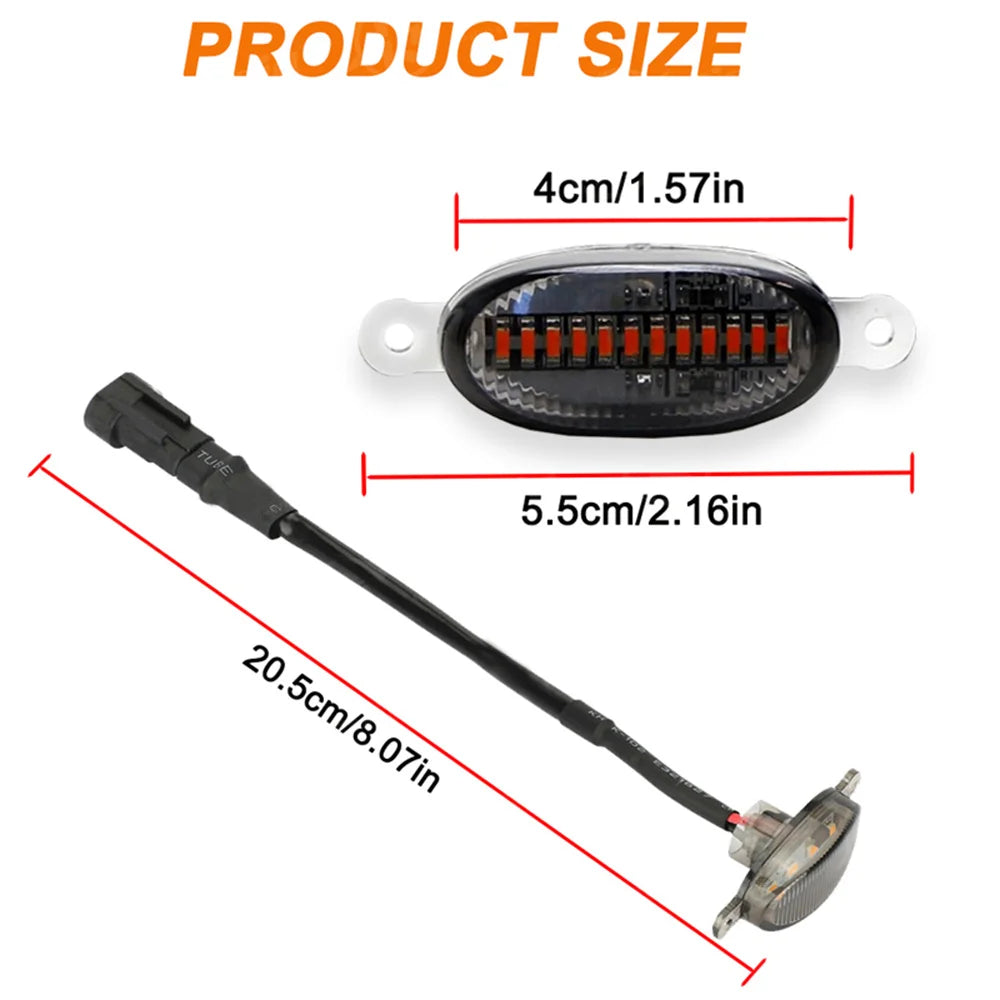 Luces marcadoras LED de liquidación, tamaño de 4 cm y cable de 20.5 cm para rejillas de camiones y SUVs