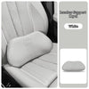 White lumbar support pillow shown in a car seat context.