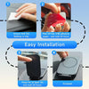 Instructions for easy installation of a MagSafe magnetic phone holder for car mount, showing preparation and final setup.