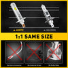 Comparison of an Auxito and Halogen LED headlight bulb, showing they are 1:1 same size.