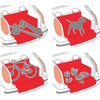 Red waterproof pet trunk liner installed in the rear cargo area of a car.