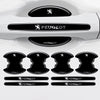 Varias pegatinas y calcomanías negras de Peugeot para manijas de puertas de coche