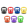A set of five colored car dent remover pullers with suction cups and handles in black, red, blue, yellow, and green.