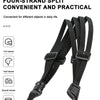 Black four-strand split helmet and daily life object strap kit shown in a vertical layout.