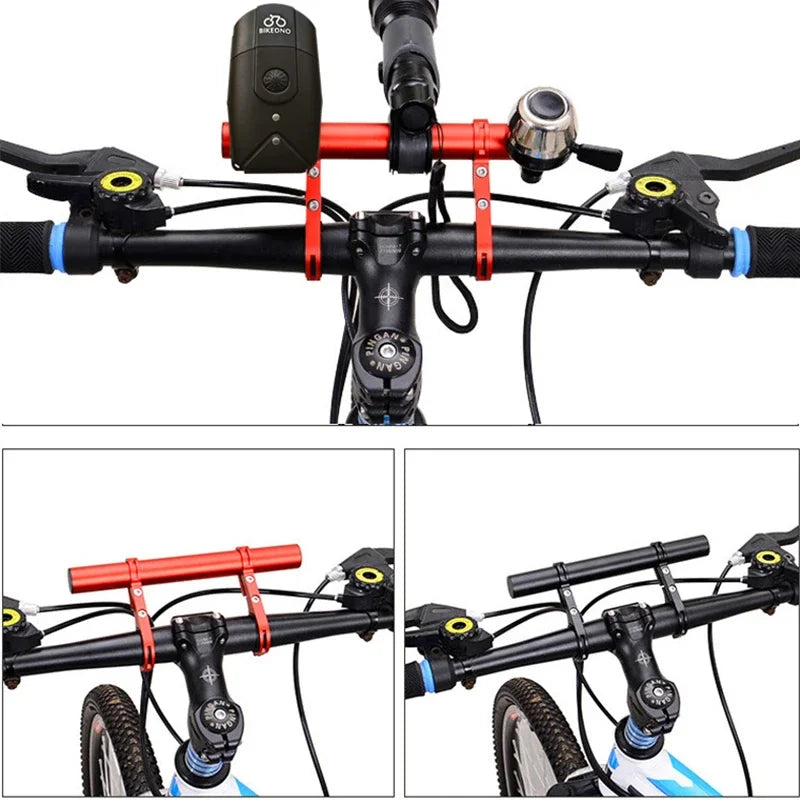 Verstellbare Fahrradlenker-Erweiterungshalterung mit Griffen und Befestigungsmaterial