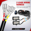 Kit de faisceau électrique pour connecter une barre lumineuse, avec deux fils et des lumières stroboscopiques LED.