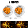 Two pieces of heavy duty LED marker strobe lights for vehicles, showing the light and mounting hardware.