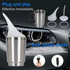 A silver and white plug and play headlight restoration kit shown in a car context with various tools.
