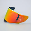 A replacement anti-UV windproof visor for a KYT TT REVO helmet, featuring an orange and yellow gradient lens.