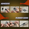 Trois options de montage (adhésif ou élastique) pour une lampe LED automobile rechargeable multi-fonction.