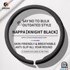 Nappa-Leder-Lenkradabdeckung in Knight Black, O-förmig und ultra-dünn.