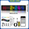 A horizontal LED matrix panel with 16x96 LEDs and an accompanying smartphone for display.