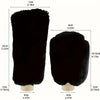 Manche de voiture d'hiver en peluche noire avec différentes tailles