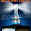 Une ampoule LED FX6 Series 8000LM upgrade comparée à une ampoule halogène traditionnelle.