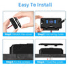 Instructions showing how to install a 4-port USB charger with voltmeter and switch by detaching, drilling holes, fixing screw
