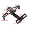 Soporte de matrícula universal para motocicleta negro con diversas dimensiones de montaje