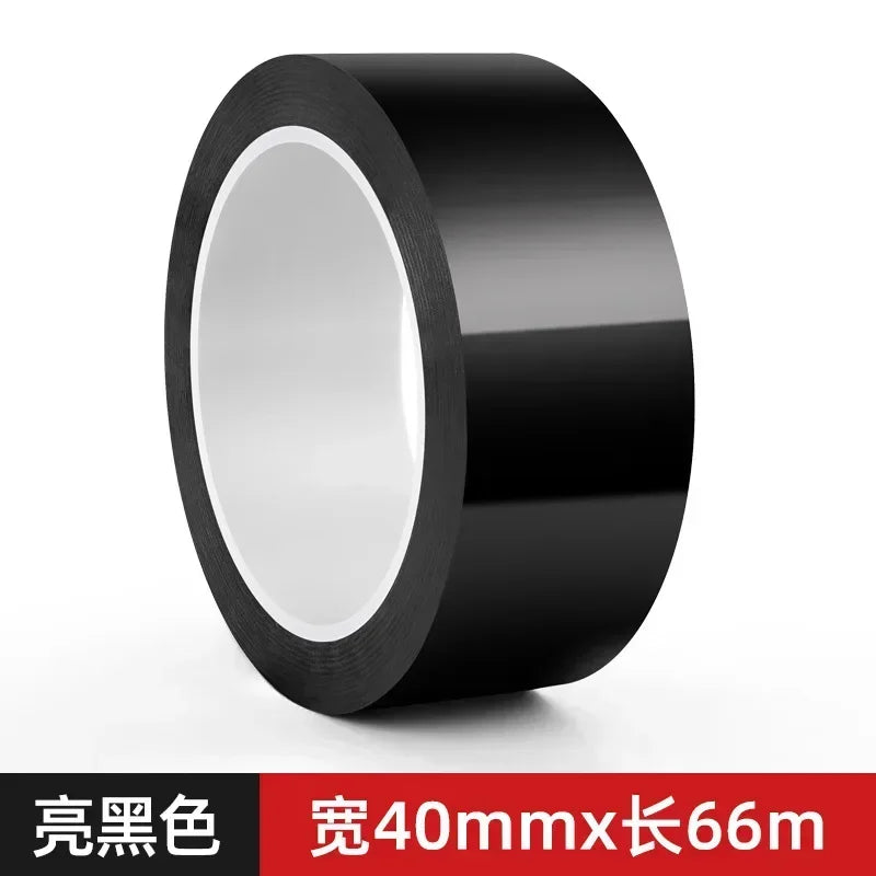 Roll of black glossy anti-scratch window trim decals measuring 40mm x 66m