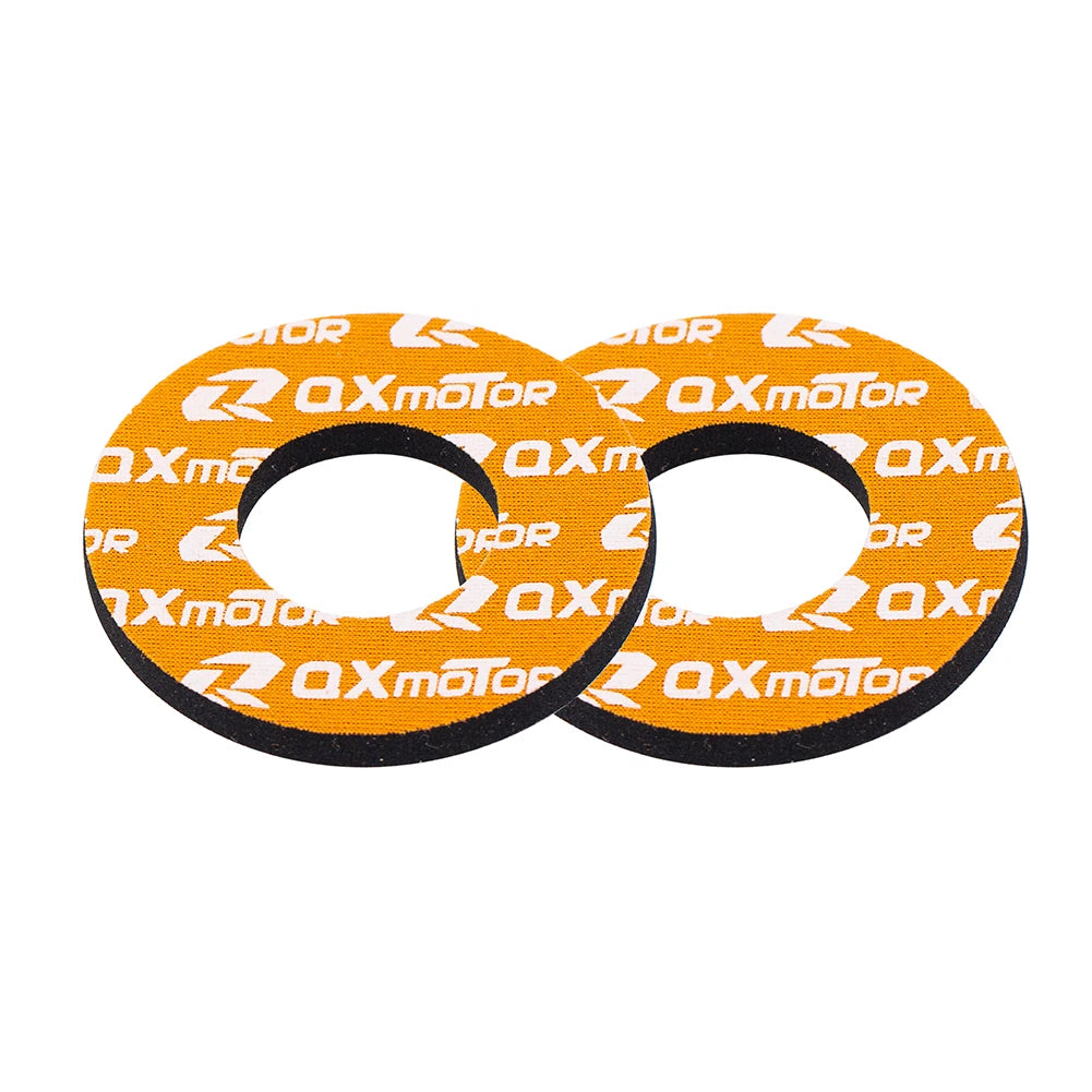 Paar orange und schwarz universelle Motorradgriffe für Dirtbikes