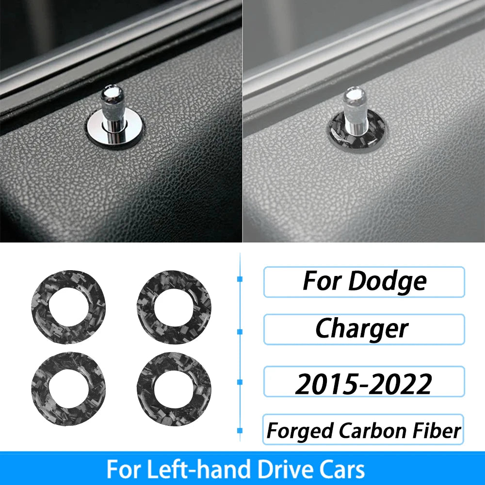 Calcomanías de fibra de carbono forjada para coches de mano izquierda como el Dodge Charger.