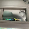Two princess stickers for a rearview mirror showing the text Passenger Princess