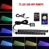 Eine Sammlung von 72 LED USB-App-Fernsteuerungsleisten in verschiedenen Farben und Winkeln.